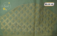 AJF1621 Off-White Viscose saree with Hand-Painted Kalamkari motifs.