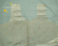 AJF1721 Off-White Viscose saree with Digital Leafy vines pattern.