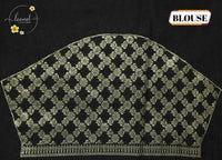 AJF2131 Coffee Brown Viscose saree with all-over intricate floral vine prints.