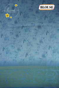 AJF3184 Off-White Viscose saree with Watercolor Digital Print.