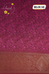 AJF3186 Black Viscose saree features kalamkari floral motifs with banarasi zari border.