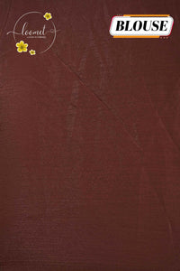 APL0503 Antique Rose Chinnon saree with zardosi-style floral buttas and scalloped cutwork border.