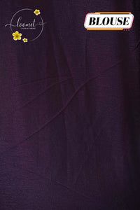 APL0504 Deep Wine Chinnon saree with zardosi-style floral buttas and scalloped cutwork border.