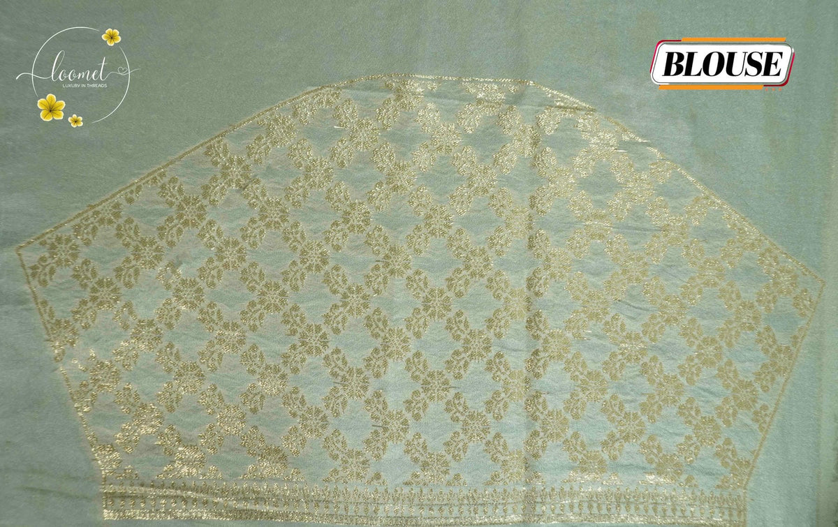 APL10401 Off-white Viscose saree featuring Kalamkari-inspired floral and peacock prints.
