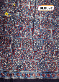 APL1505 Indigo Blue Modal silk with thin striped pattern