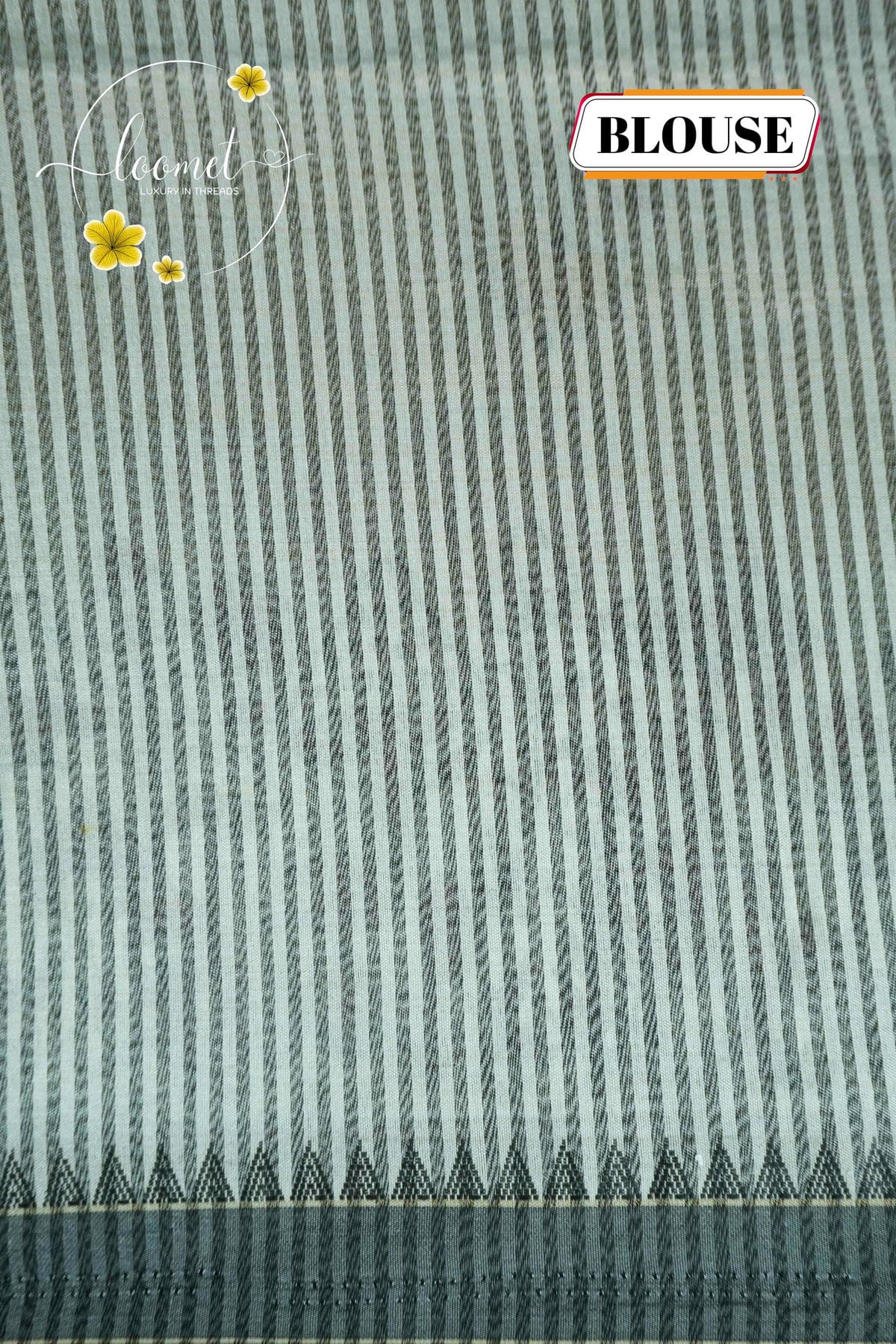 APL3402 Off-White Tussar Silk saree with hand-block prints maroon mushroom and botanical motif