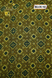 APL4801 Emerald Green Modal silk with Bandhani-inspired pattern.