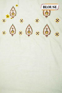 APL4801 Emerald Green Modal silk with Bandhani-inspired pattern.