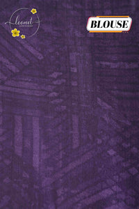APL60001 Smoky Grey & Violet Modal Stain saree with floral digital print.