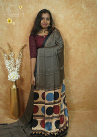 APL6701 Black and gold Semi Modal silk with all-over fine horizontal pinstripes.