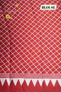 APL6901 Crimson Red and white Semi Modal silk with all-over horizontal pinstripes pattern.
