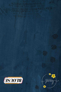 APL80001 Misty Silver & Teal Blue Modal Stain saree with floral digital print.