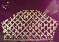 APL9901 Plum Viscose saree with 3D Geometric Diamond Print.