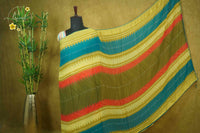 ARN1711 Multi-color Georgette saree with Zig-Zag geometric pattern.