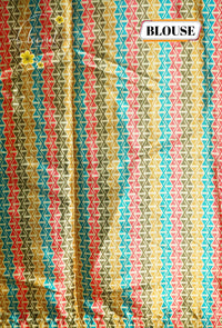 ARN1711 Multi-color Georgette saree with Zig-Zag geometric pattern.