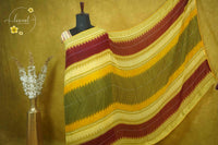 ARN1712 Multi-color Georgette saree with Zig-Zag geometric pattern.