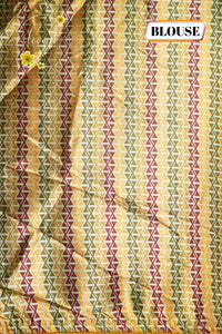 ARN1714 Multi-color Georgette saree with Zig-Zag geometric pattern.