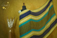 ARN1718 Multi-color Georgette saree with Zig-Zag geometric pattern.