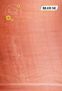 ARN1814 Peach Crepe saree with Floral Digital Print.