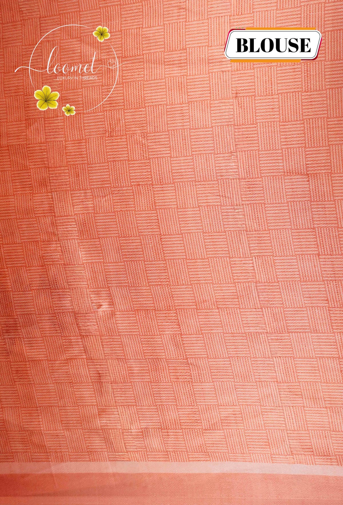 ARN1814 Peach Crepe saree with Floral Digital Print.