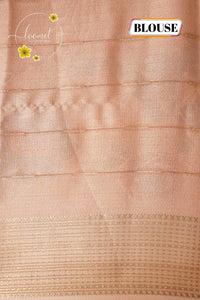 ARN2006 Peach Georgette saree with large digital floral prints.