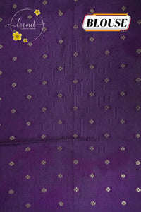 ARN3408 Deep Orange-Red Mysore Silk saree features floral buttas with zari paisley borders.