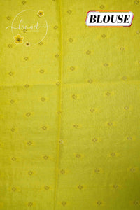 ARN3410 Violet Mysore Silk saree features floral buttas with zari paisley borders.