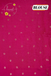 ARN3502 Off-White Mysore Silk saree features floral and coin-shaped motifs.