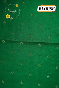 ARN3503 Deep Wine Mysore Silk saree features floral and coin-shaped motifs.