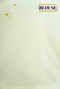 CKS5611 Off-White Cotton saree featuring olive green polka dot with gopuram edge.