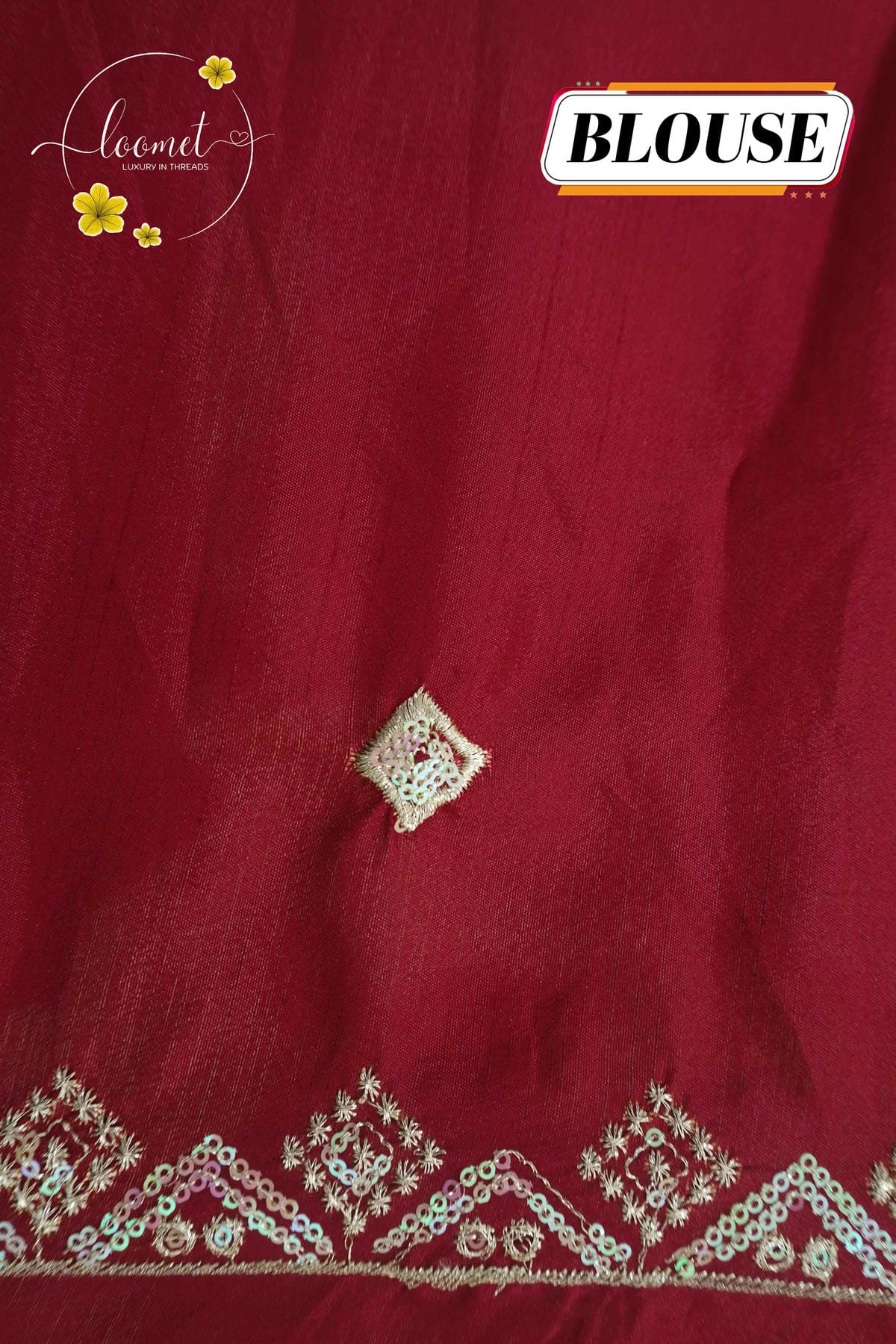 IWS4114 Pink Tissue Organza saree with silver sequin buttas shaped like small leaves.