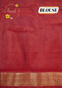 KST7135 Yellow Pochampally Silk-Cotton saree featuring ikat-style buttas.