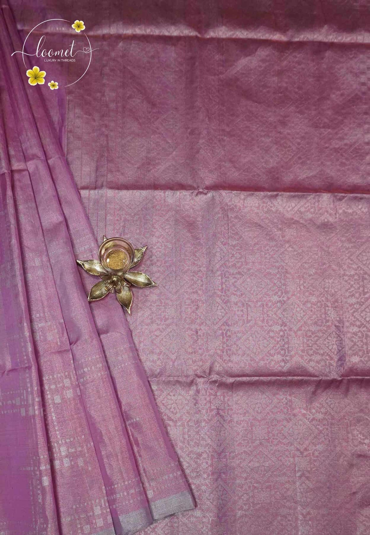 LSK6113 Elegant Lavender Soft Silk Saree with Silver Zari Weaving