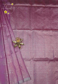 LSK6113 Elegant Lavender Soft Silk Saree with Silver Zari Weaving