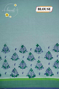 MKF3232 Off-White Kerala Kasavu Cotton saree with Paisley Motifs