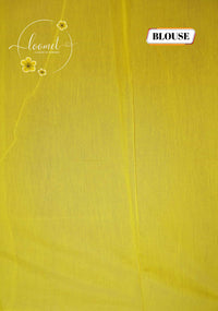 MPS1536 Magenta and Lemon Yellow Maheshwari Cotton with Leaf buttas.