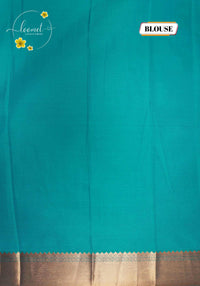 MPS2653 Teal Green semi soft silk saree with all-over jacquard weave & floral creepers motifs.