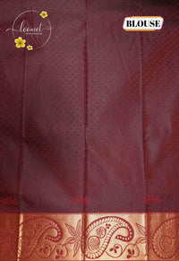 MPS2656 Golden-Beige semi soft silk saree with all-over jacquard weave & heart-shaped buttas.