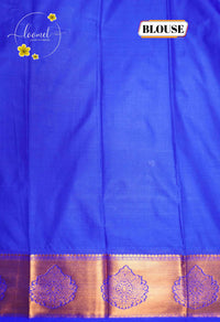 RS1712 Dual-toned Art Silk saree with Floral Jaal and Peacock motif.