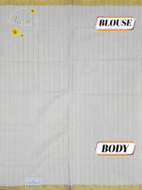 SDS1201 Off-White Balaramapuram Handloom saree with Elegant Zari Stripes.