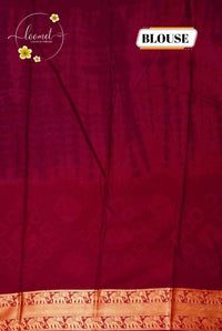 SPT3043 Dual-tone Cotton saree with  Shibori tie-dye pattern