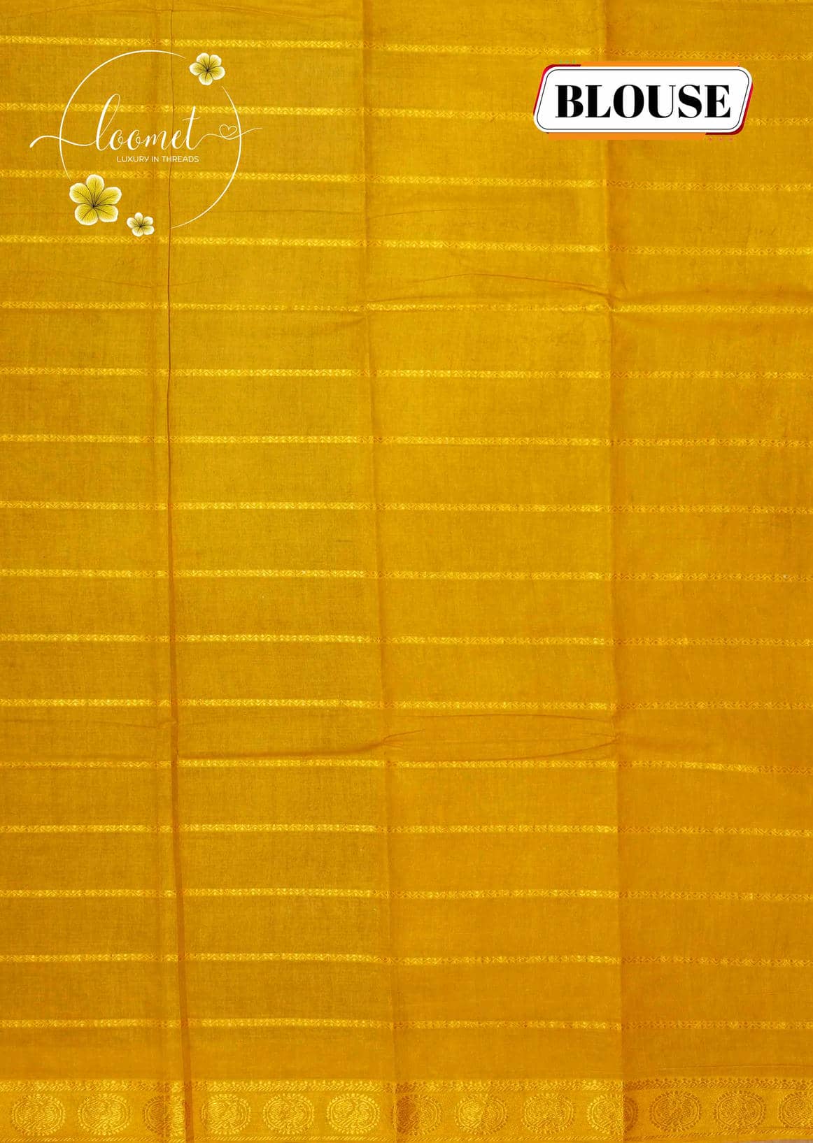 SPT3142 Maroon saree with horizontal gold zari  stripes on the body with floral/medallion brocade woven entirely in antique gold zari.