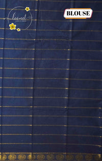 SPT3143 Sky Blue Silk-Cotton saree with velthari design