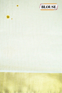 ZS1320 Off-White Kerala Kasavu Kuthampully Cotton saree with Grid Pattern
